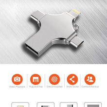 Load image into Gallery viewer, USB Flash Drive For iPhone X/8/7 Plus/6/6s/5/SE ipad Metal DJ Pendrive HD Memory Stick 16G 32G 64G 128GFlash Driver