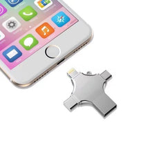 Load image into Gallery viewer, USB Flash Drive For iPhone X/8/7 Plus/6/6s/5/SE ipad Metal DJ Pendrive HD Memory Stick 16G 32G 64G 128GFlash Driver