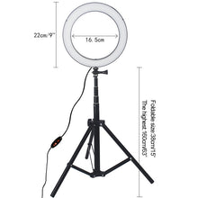 Load image into Gallery viewer, Dimmable LED Ring Light 8.6 inch Camera Ring light Tripod Stand