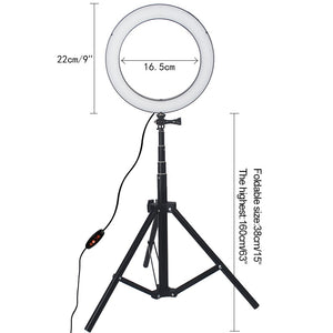 Dimmable LED Ring Light 8.6 inch Camera Ring light Tripod Stand