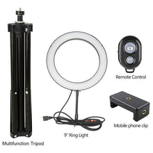 Load image into Gallery viewer, Dimmable LED Ring Light 8.6 inch Camera Ring light Tripod Stand